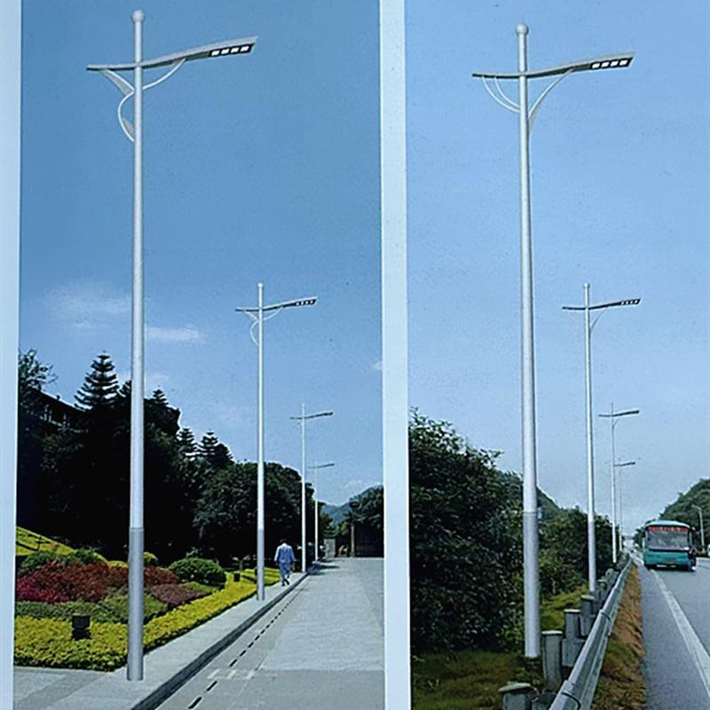 LED路灯6米自弯臂5米8米新农村改造道路灯单头 双头灯头高杆路灯