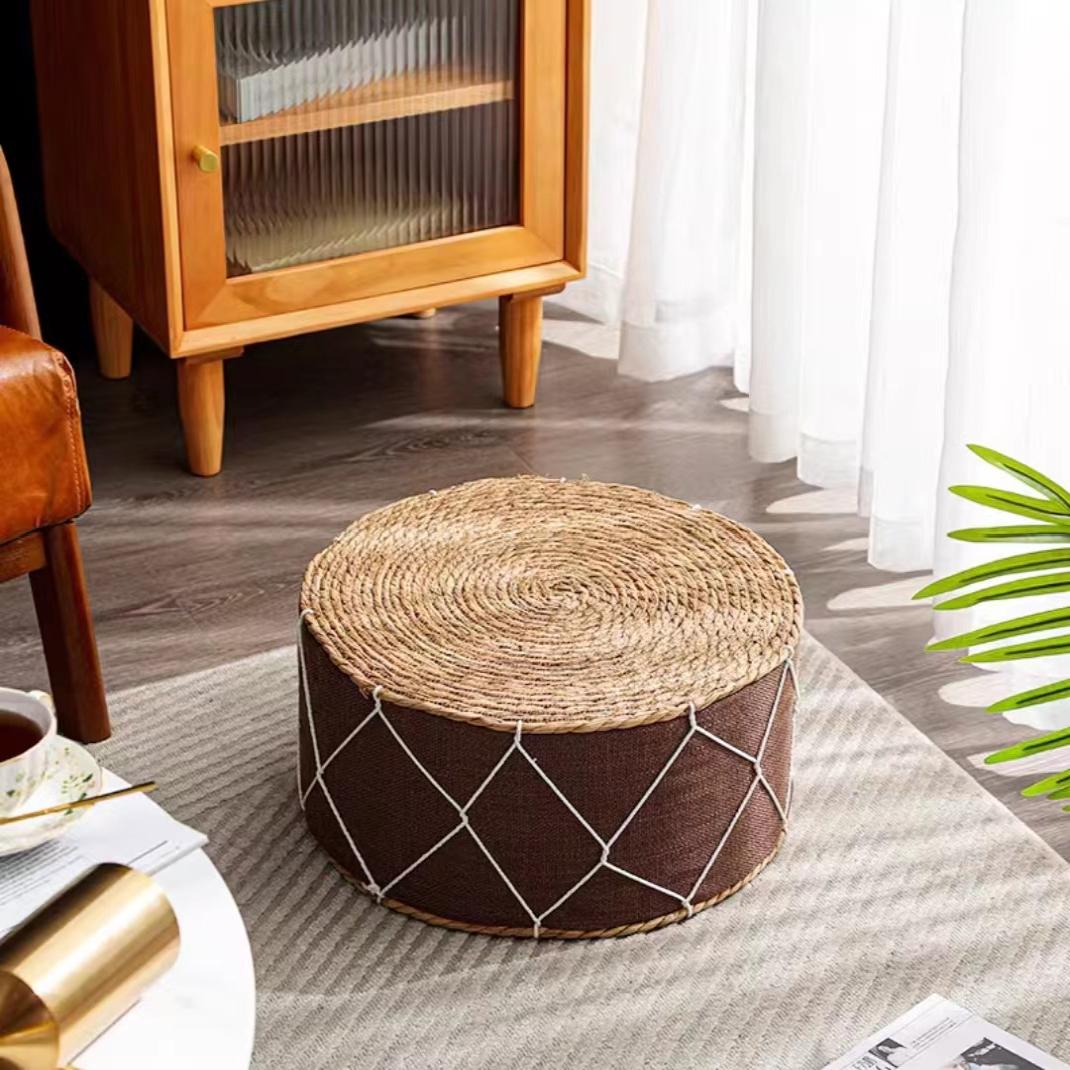榻榻米凳子草编加厚墩子飘窗垫