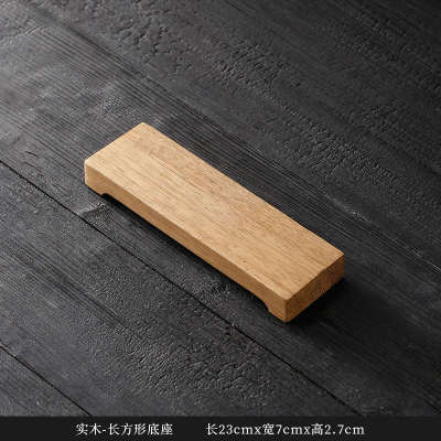 垫底实木木块底座长方形摆件创意搭配几何工艺品小正方形佛像六角