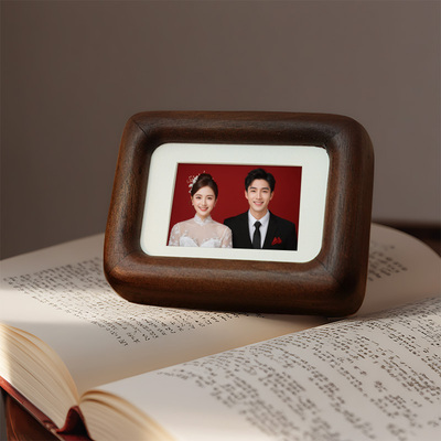 实木相框3寸拍立得照片结婚登记照摆台画新婚礼物画框空框高级感