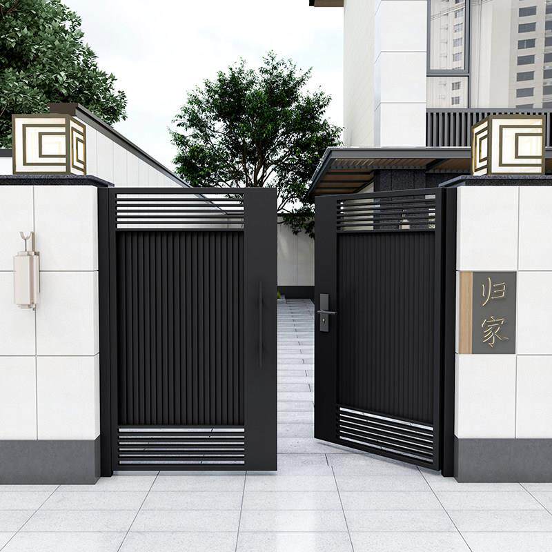 铝合金庭院门农村自建房大门别墅门双开门铁艺花园入户外院子大门