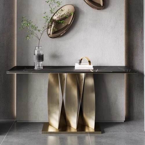 轻型豪华入口门到门入口桌别墅客厅墙壁装饰柜板岩端景桌入口入口