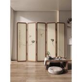 新中式 屏风折叠移动客厅实木家用卧室茶室办公室简约现代进门遮挡