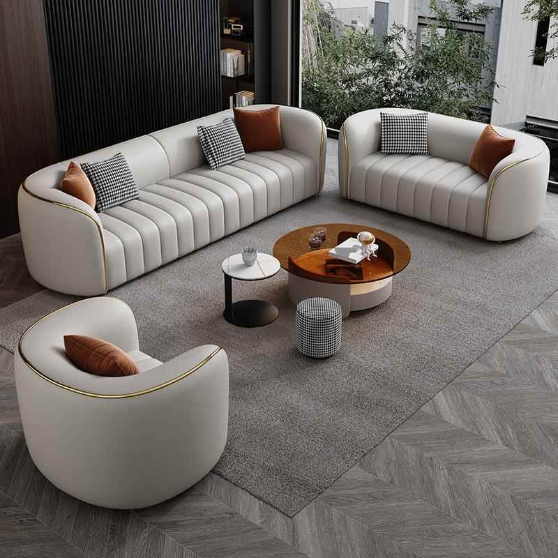 意式轻奢钢琴键沙发客厅小户型现代简约家庭KTV卡座三四人位直排