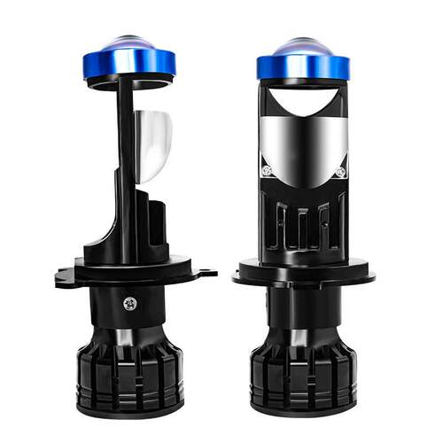 H4迷你双光透镜氙气灯LED车灯55W projector lens luces de LED