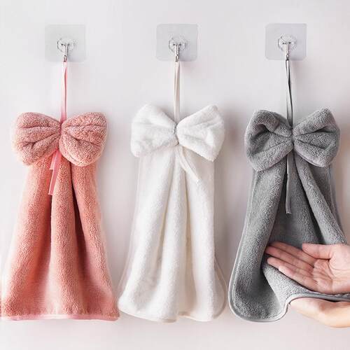 Bow-shaped hand towel, suitable for hanging in the kitchen o