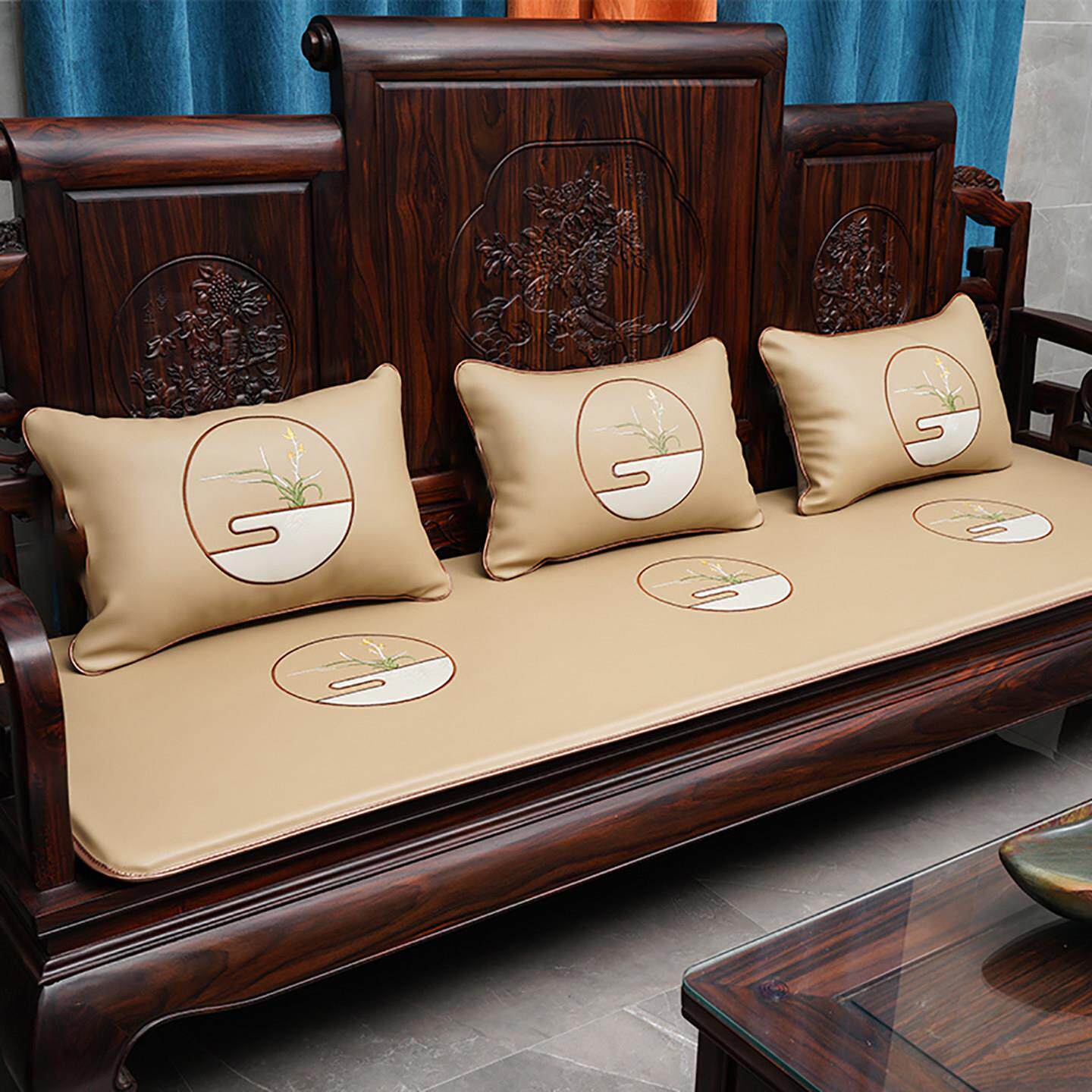 四季通用海绵藤垫中国实木海绵垫定制红木夏季垫沙发垫椅子垫