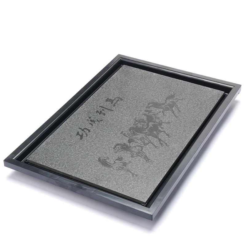 实木茶盘托盘套装组合面板更换中间盖板嵌入式排水管瓷盘面板配件