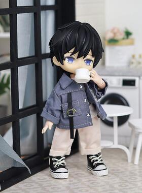 ob11娃衣 牛仔外套立领套装休闲工装短裤12分bjd GSC Molly P9