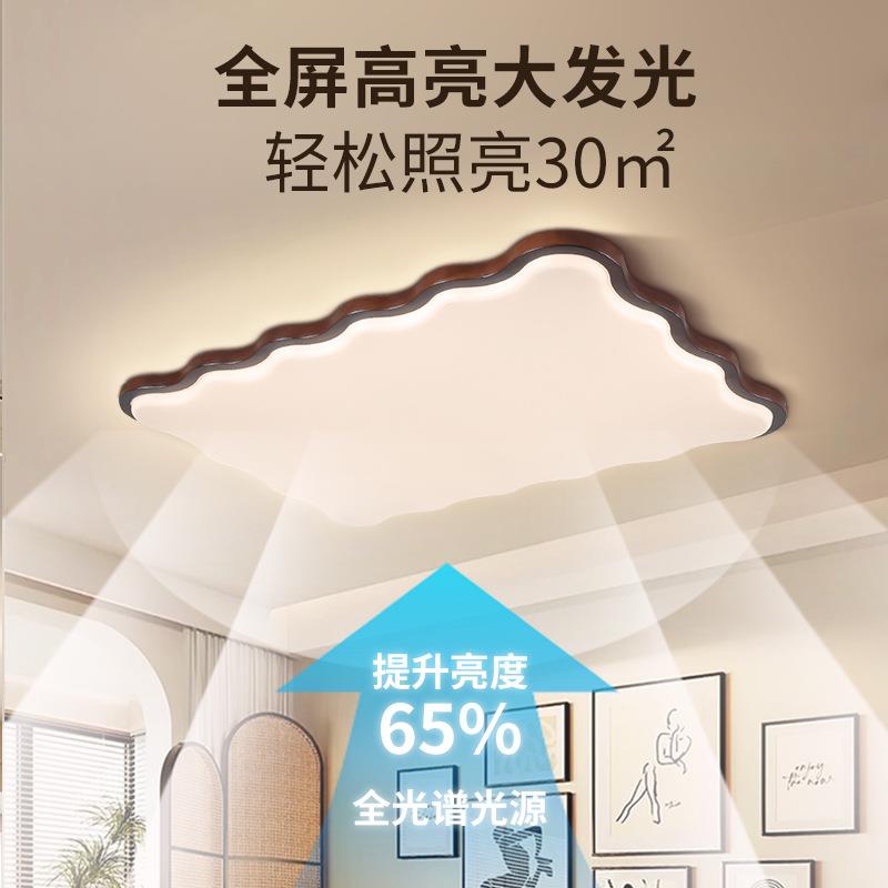 观园复古吸顶大气客厅ZOD主灯灯20大25新款长条灯中古风全屋套餐3