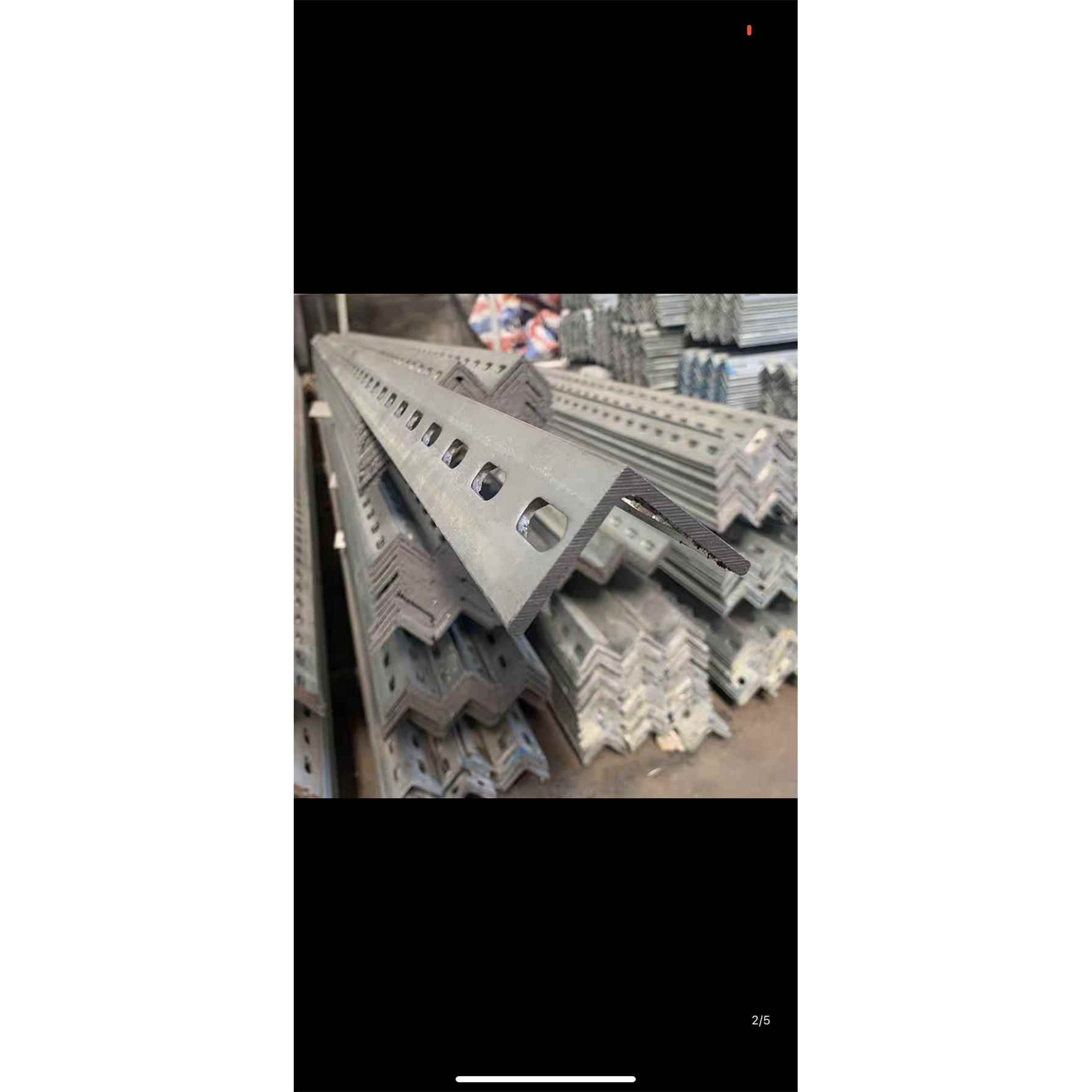 304角钢不锈钢双边冲孔多孔国标加厚花角钢支架角码三角铁打孔图片