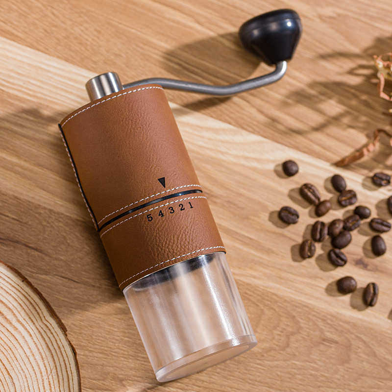 手摇磨豆机咖啡豆研磨机咖啡手动磨粉手冲器具皮套手磨咖啡机小型