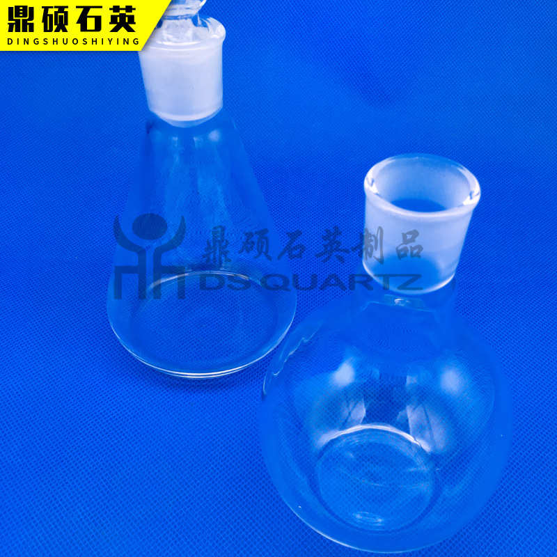 厂家供应锥形瓶/单口烧瓶三角锥形烧瓶玻璃仪器石英制品规格多选