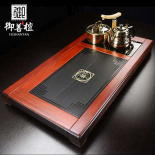 实木茶盘家用茶台非洲花梨木茶海乌金石高端功夫茶托红木工厂直销
