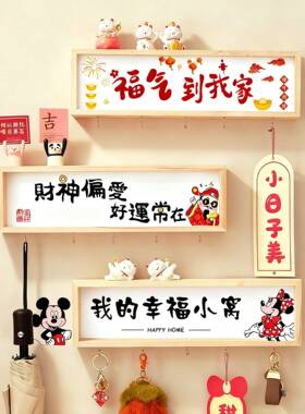 收纳入户门钥匙挂钩免打孔墙上挂钩置物架家居玄关装饰画框感应灯
