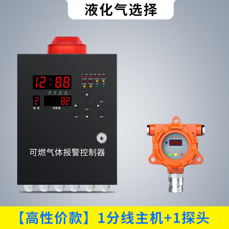 新款工业化可燃气体测探器警器自动切断阀餐饮商用天然气报液气检