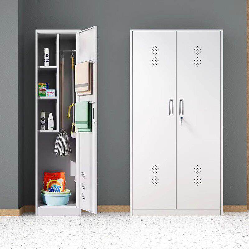 304不锈钢清洁柜学校工厂保洁工具柜储物拖把扫把收纳柜现简约