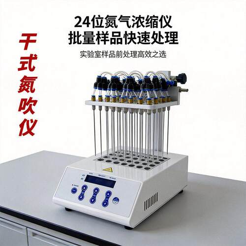 干式氮吹仪12孔24孔可选实验室样品浓缩仪氮吹设备固相萃取配套