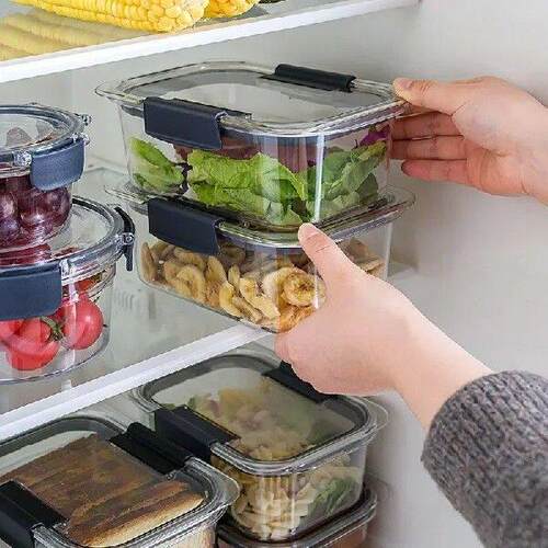 1 Pieces Plastic Storage Box Portable Bowl Transparent Food