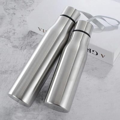 500ml/1000ml Stainless Steel Sport Water Bottle Single-layer