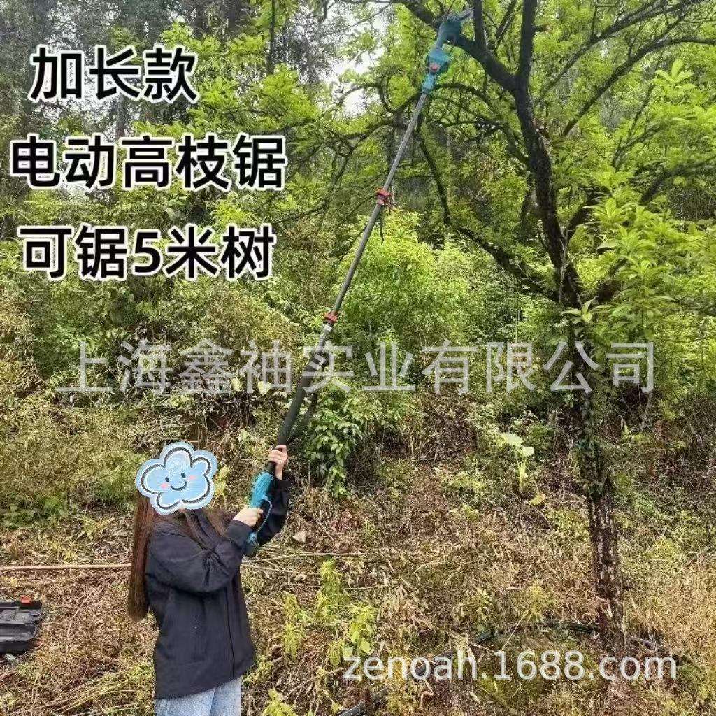 丸崎C1028锂电高枝锯充电式高空修剪树枝锯21V
