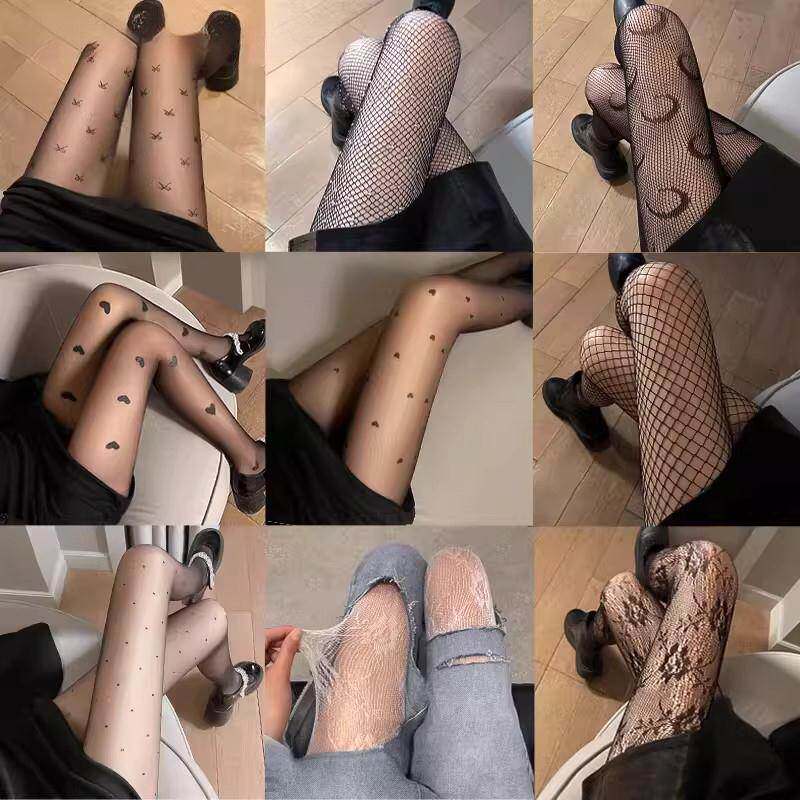 Ocnltiy轻奢夏季超薄黑丝女性感丝袜波点春秋黑色光腿神器渔网袜