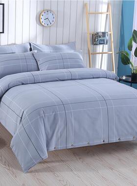 V4O格老粗布厚四件套加F76J7M86密加床单老土布民5宿简约2.2床纯