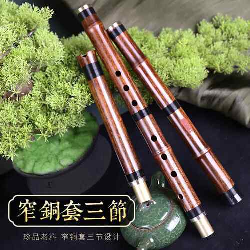 新款伶吟高级竹萧乐器E专业演G六紫孔洞萧笛奏成人初八学三节长潇