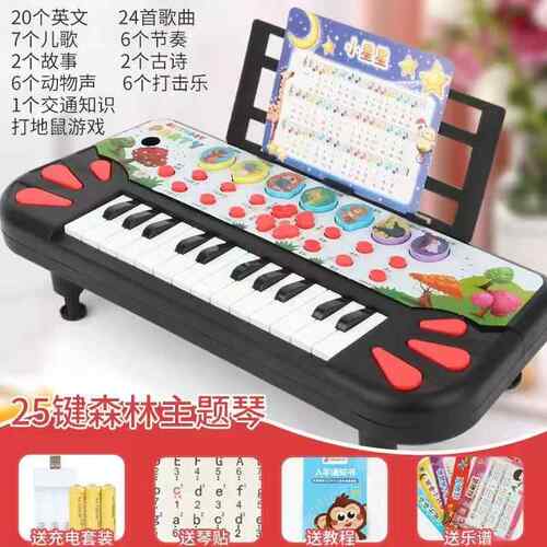 正品儿童子琴钢电琴早教多功能灯光打地鼠 1-2-36-音乐乐器益智玩