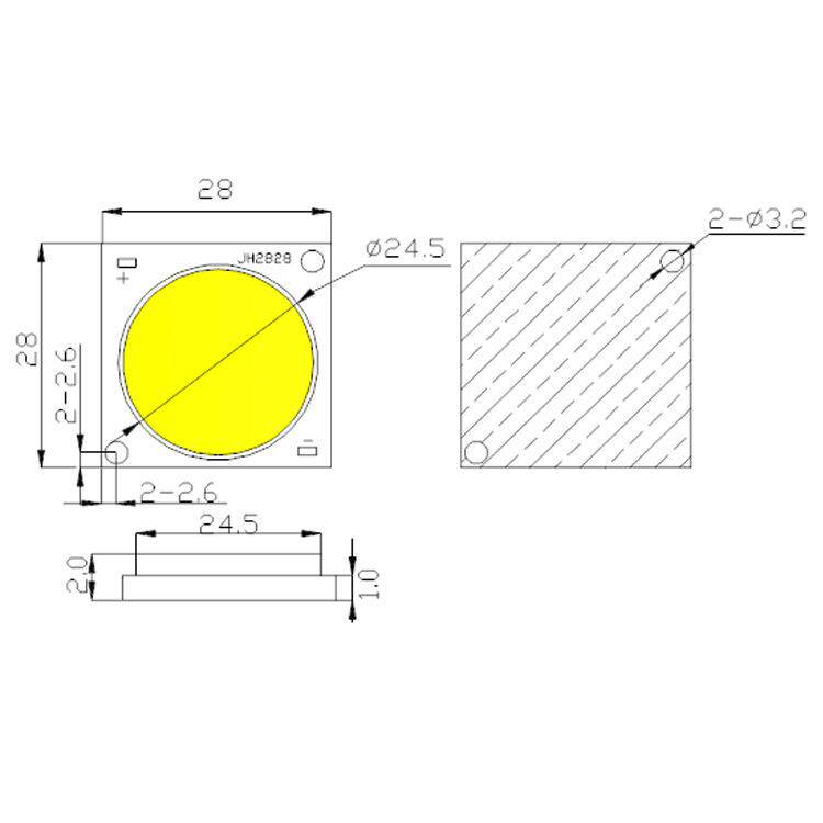 30W白光COB灯珠模拟太阳光植物补光灯摄影灯网红补光灯COBLED灯珠