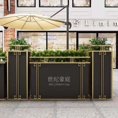 户外花箱铁艺花不锈园林隔断槽外摆围栏政售室外楼户部CAX外市花