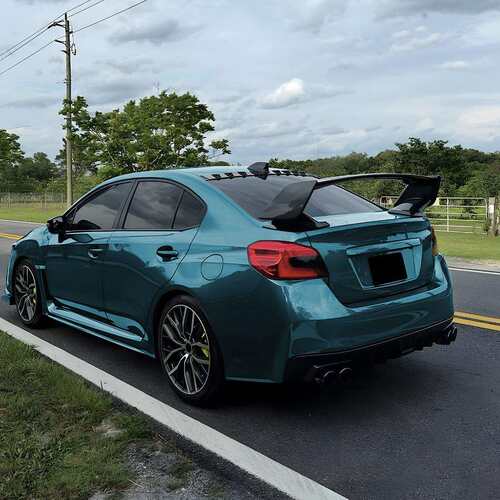 适用斯巴鲁Subaru WRX STI VA 2015-2021大尾翼扰流板跨境改装