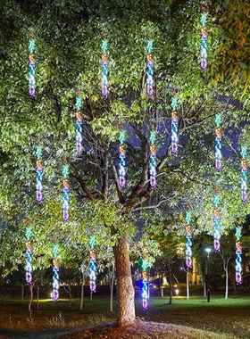 新品LED鞭炮流星灯庭院大树挂灯亮化装饰彩灯亮化造景布置灯串