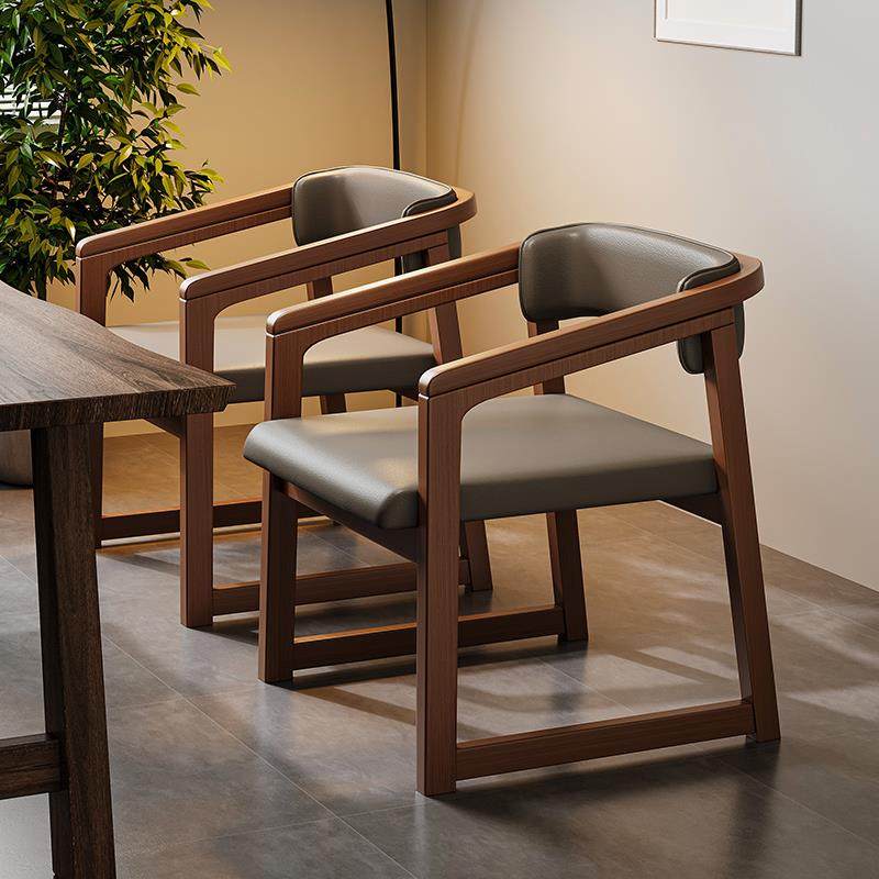 茶桌专用茶椅餐椅家用餐桌椅新中式实木椅子靠背椅茶台凳子主人椅,住宅家具,餐椅,淘宝优惠券,粉丝福利购,淘宝优惠卷