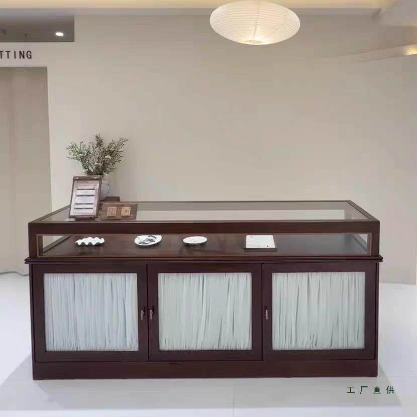 服装店收银台展示柜中岛柜首饰珠宝陈列柜落地式展示架多层展示柜