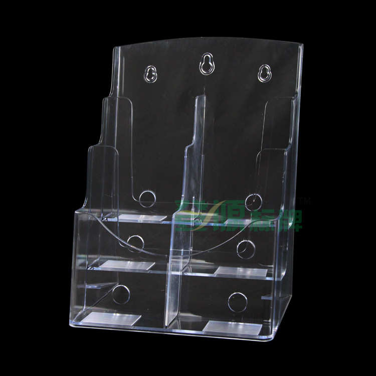 页架 折页彩 宣传目录展示架资料a4三桌面三层隔板架带透明 架