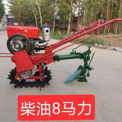 双链轨柴油履带微耕机家用小型耕田犁地机手扶式开沟机大棚除草机