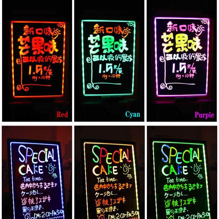 小黑板荧光板发光广告牌挂式手写板写字led莹光夜光夜市店用摆摊