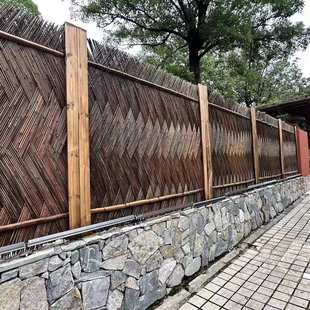 户外竹篱笆墙装饰防腐庭院造景栅栏网红民宿农村小院围栏造景围墙