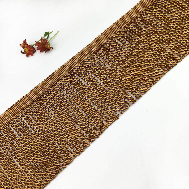 窗帘加长下摆沙发装饰辅料11cm14cm细流苏绳排窗帘花边装饰麻花穗