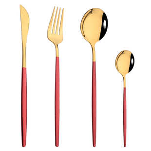 24pcs Western Dinnerware Set Stainless Steel Cutlery 餐具