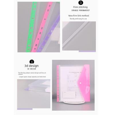 A4 Size Plastic File Folders Wallets Colorful Document Files