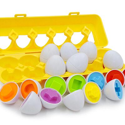 6/12PCS Montessori Smart Eggs In Cup Education Early Learnin