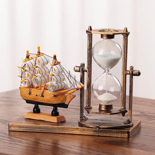 北欧现代轻奢创意个性沙漏计时器办公室桌面小摆件客厅家居装茂仁