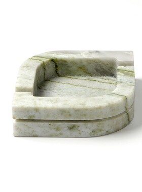 中纪WabiSabi风格模型房间大理DHR石储物盘烟灰缸世客厅餐厅水果