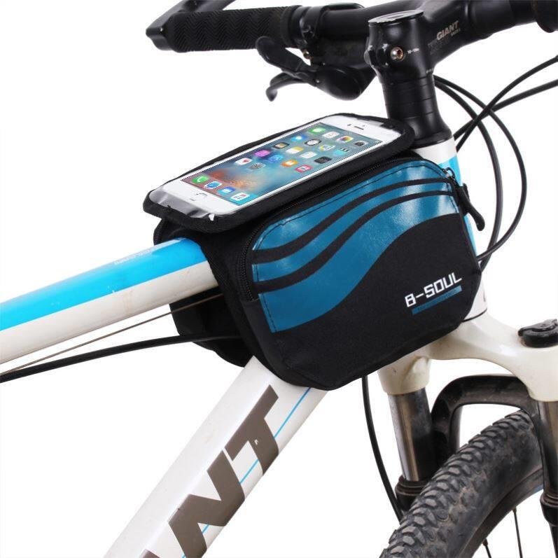 bicycle frame bag bike seatpost pack cycling phone holder 20 - 实物图