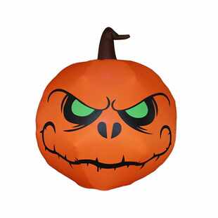 鬼节 饰 充气气模 1.2米万圣节装 万圣节庭院南瓜气模绿眼南瓜