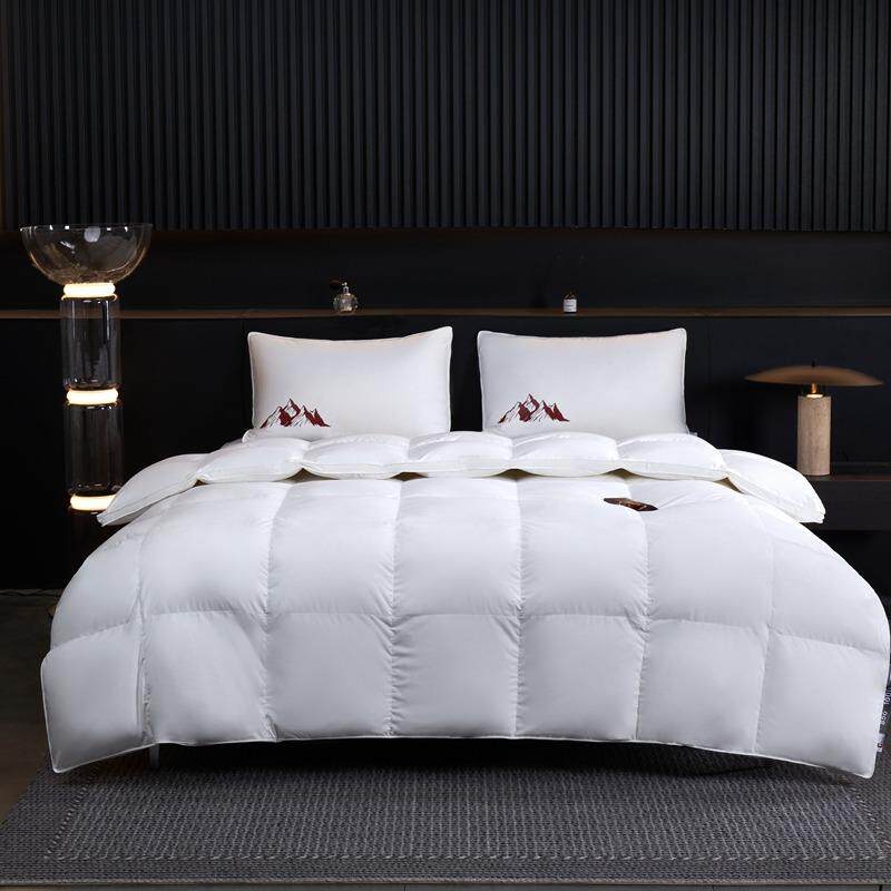 优质新款糯眠静音白鹅绒被子被芯自己充绒半成品羽绒单层被壳子