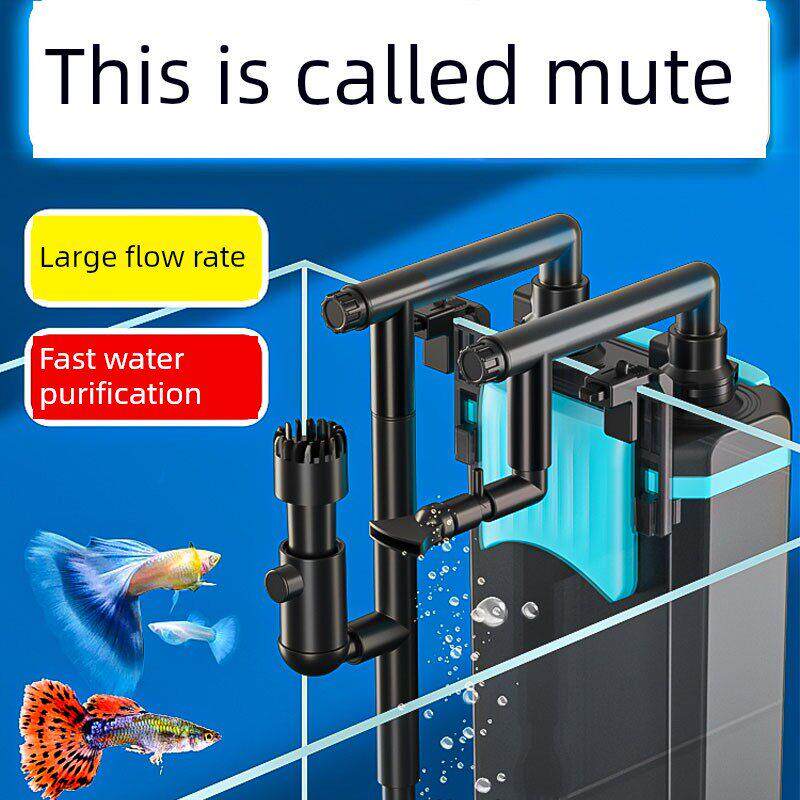 创宁鱼缸过滤器壁挂式过滤桶低水位小型龟草缸外置过滤循环系统器