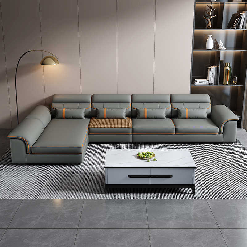 猫爪皮沙发棉麻布艺沙发可拆洗冬夏两用现代简约小户型防水皮沙发